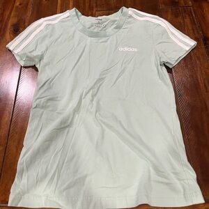 Adidas Light Green Tee with White Accents